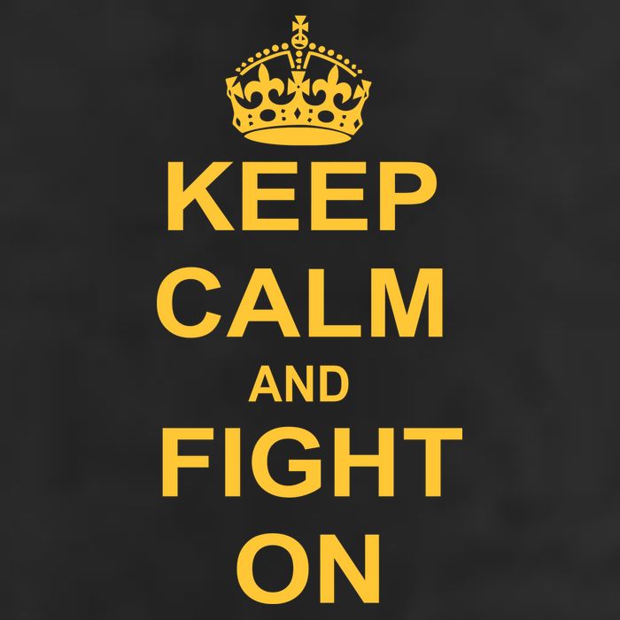 Keep Calm And Fight On Golf Towel