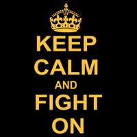 Keep Calm And Fight On Women's V-Neck T-Shirt