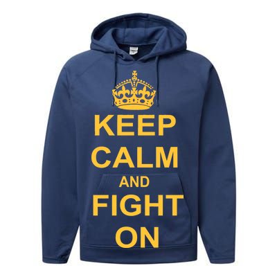 Keep Calm And Fight On Performance Fleece Hoodie