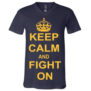 Keep Calm And Fight On V-Neck T-Shirt