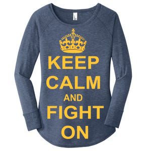 Keep Calm And Fight On Women's Perfect Tri Tunic Long Sleeve Shirt