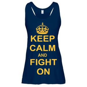 Keep Calm And Fight On Ladies Essential Flowy Tank