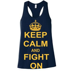 Keep Calm And Fight On Women's Racerback Tank