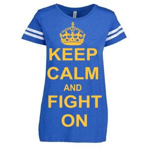 Keep Calm And Fight On Enza Ladies Jersey Football T-Shirt