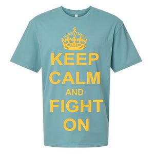 Keep Calm And Fight On Sueded Cloud Jersey T-Shirt