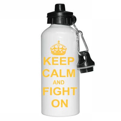 Keep Calm And Fight On Aluminum Water Bottle 