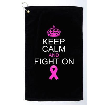 Keep Calm And Fight On Support Platinum Collection Golf Towel