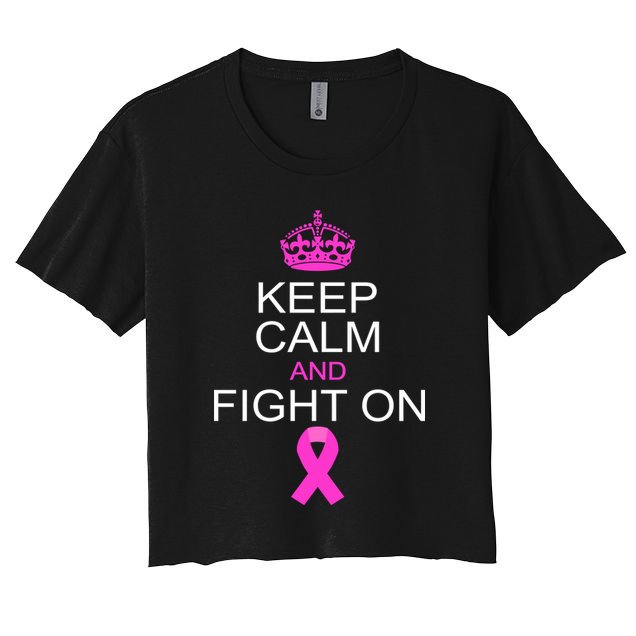 Keep Calm And Fight On Support Crop Top