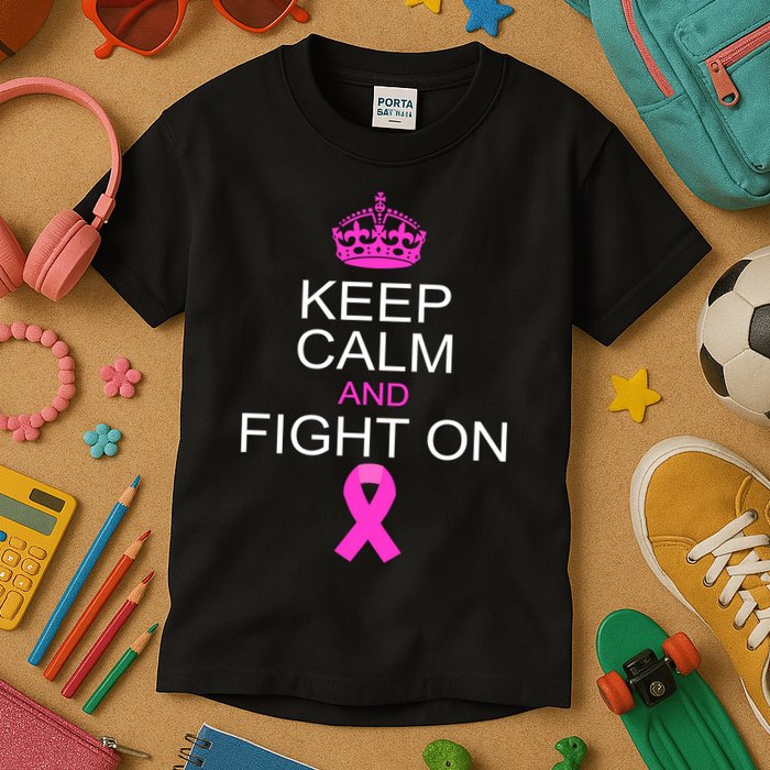 Keep Calm And Fight On Support Kids T-Shirt