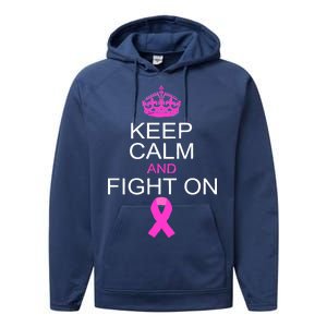 Keep Calm And Fight On Support Performance Fleece Hoodie