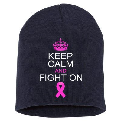 Keep Calm And Fight On Support Short Acrylic Beanie