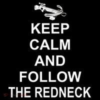 Keep Calm and Follow The Redneck Cropped Pullover Crew