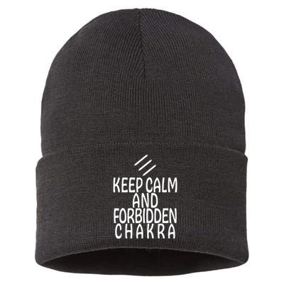 Keep Calm And Forbidden Chakra Monk FF14 Sustainable Knit Beanie