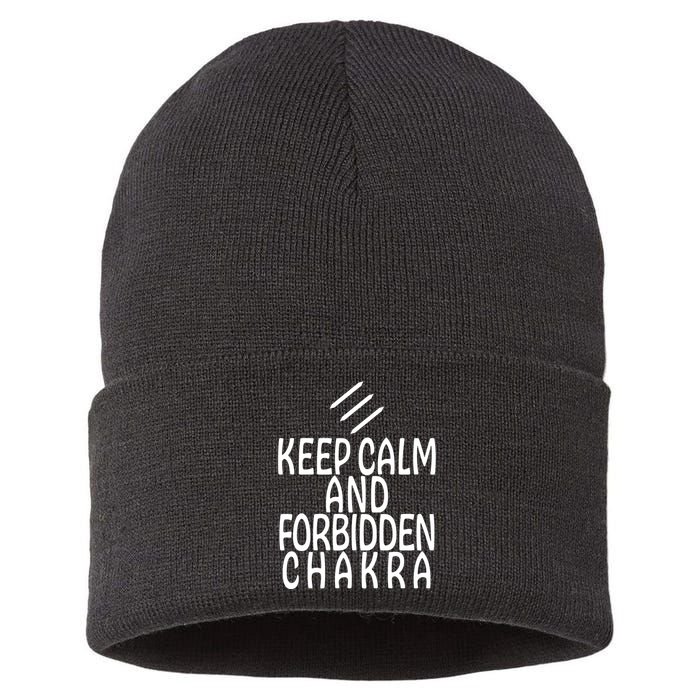 Keep Calm And Forbidden Chakra Monk FF14 Sustainable Knit Beanie