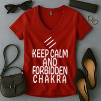 Keep Calm And Forbidden Chakra Monk FF14 Women's V-Neck T-Shirt