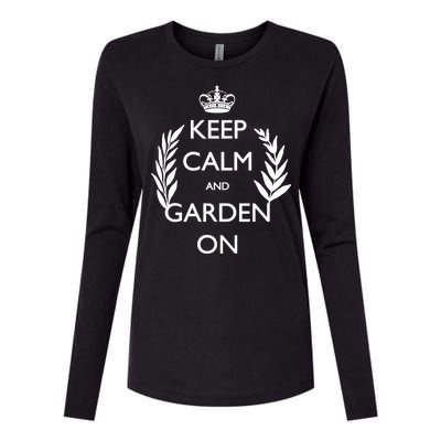 Keep Calm And Garden On Womens Cotton Relaxed Long Sleeve T-Shirt