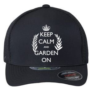 Keep Calm And Garden On Flexfit Unipanel Trucker Cap