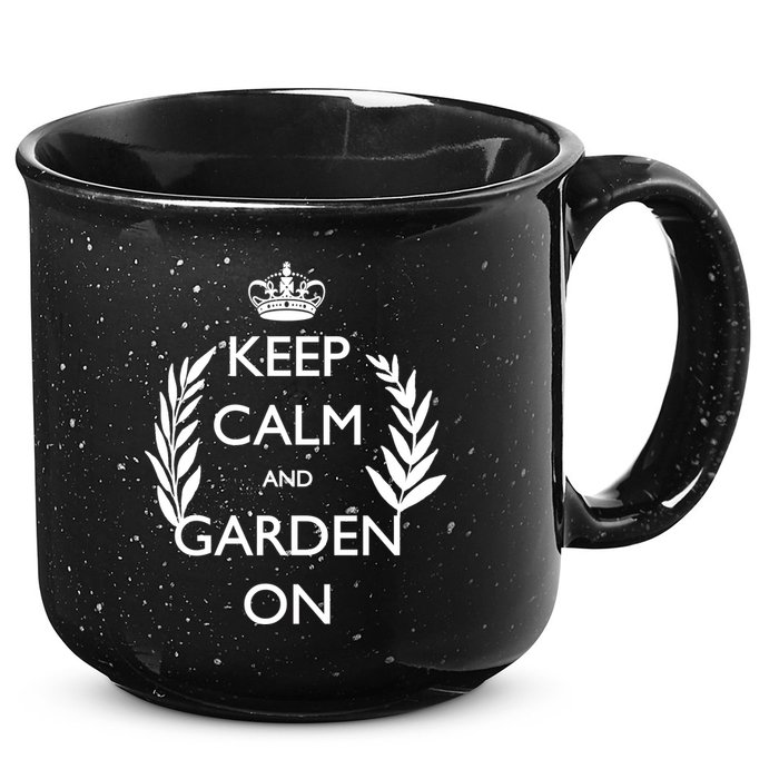 Keep Calm And Garden On 15oz Campfire Ceramic Mug