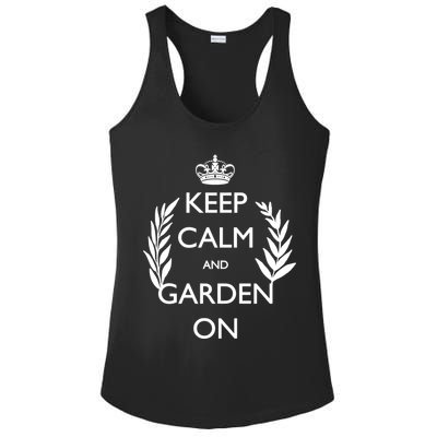 Keep Calm And Garden On Ladies PosiCharge Competitor Racerback Tank