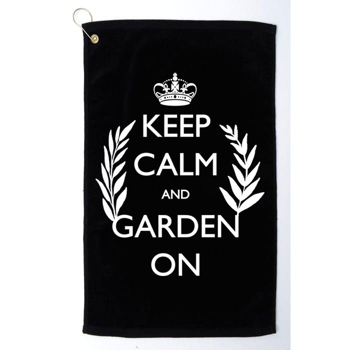 Keep Calm And Garden On Golf Towel