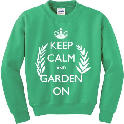 Keep Calm And Garden On Kids Sweatshirt