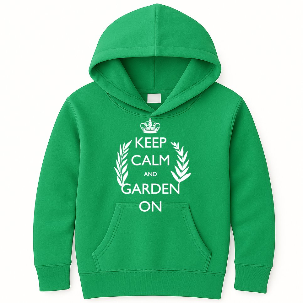 Keep Calm And Garden On Kids Hoodie