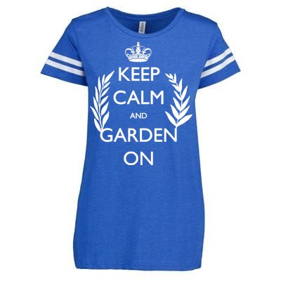 Keep Calm And Garden On Enza Ladies Jersey Football T-Shirt