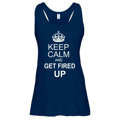 Keep Calm And Get Fired Up Ladies Essential Flowy Tank
