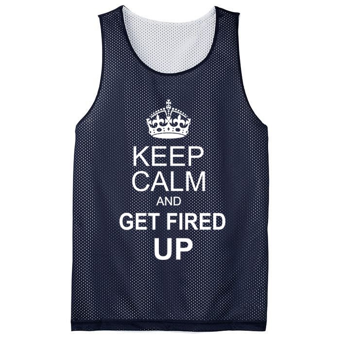 Keep Calm And Get Fired Up Mesh Reversible Basketball Jersey Tank