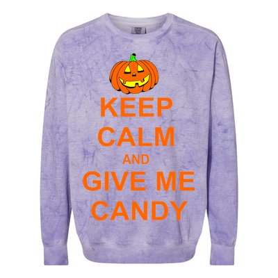 Keep Calm and Give Me Candy Colorblast Crewneck Sweatshirt