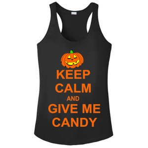 Keep Calm and Give Me Candy Ladies PosiCharge Competitor Racerback Tank