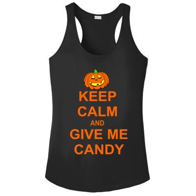 Keep Calm and Give Me Candy Ladies PosiCharge Competitor Racerback Tank