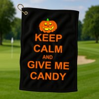 Keep Calm and Give Me Candy Golf Towel
