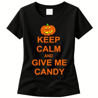 Keep Calm and Give Me Candy Womens T-Shirt