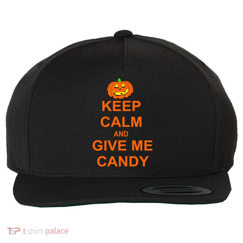 Keep Calm and Give Me Candy Wool Snapback Cap