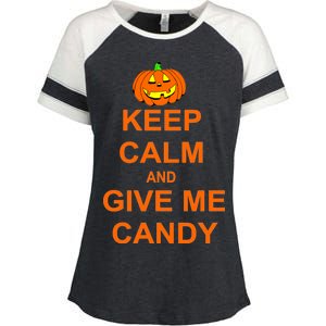 Keep Calm and Give Me Candy Enza Ladies Jersey Colorblock Tee