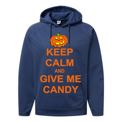 Keep Calm and Give Me Candy Performance Fleece Hoodie