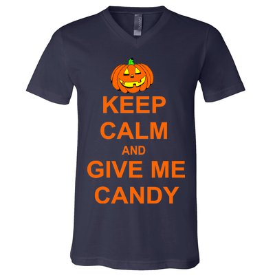 Keep Calm and Give Me Candy V-Neck T-Shirt