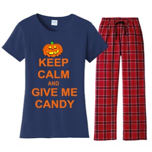 Keep Calm and Give Me Candy Women's Flannel Pajama Set