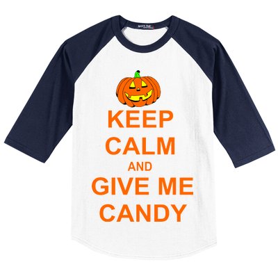 Keep Calm and Give Me Candy Baseball Sleeve Shirt