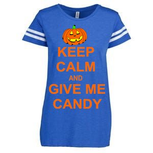 Keep Calm and Give Me Candy Enza Ladies Jersey Football T-Shirt