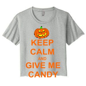 Keep Calm and Give Me Candy Women's Crop Top Tee