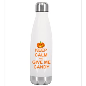 Keep Calm and Give Me Candy Stainless Steel Insulated Water Bottle