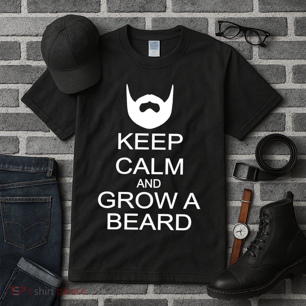 Keep Calm and Grow a Beard Tall T-Shirt