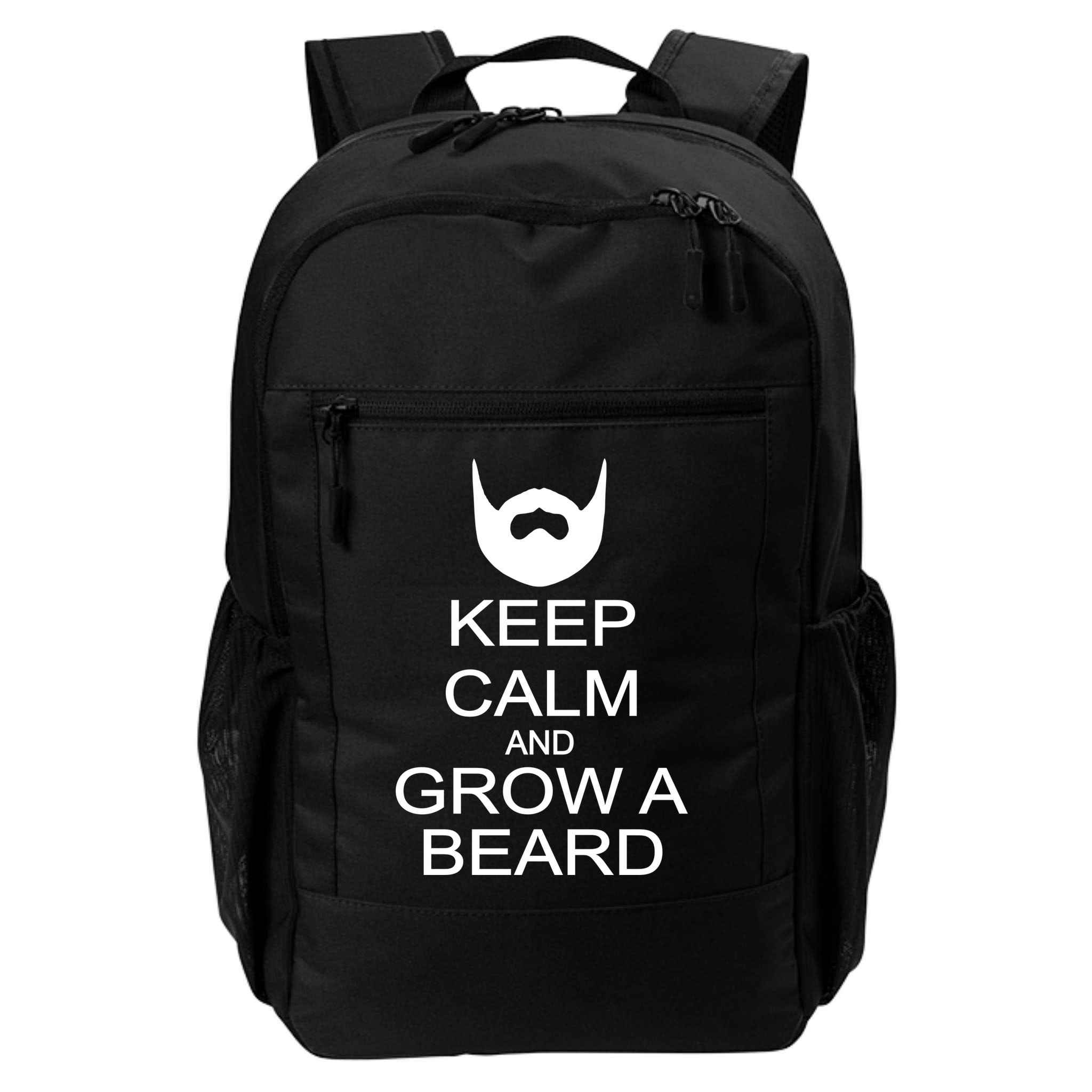 Keep Calm and Grow a Beard Backpack