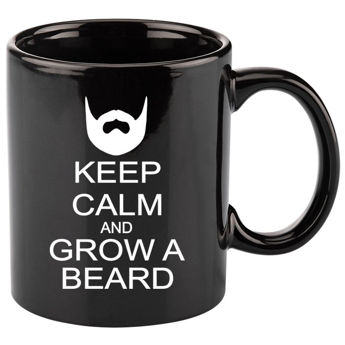 Keep Calm and Grow a Beard 11oz C Handle Ceramic Mug