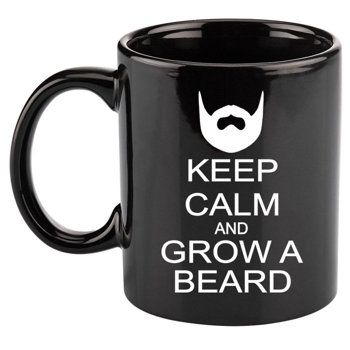 Keep Calm and Grow a Beard 11oz C Handle Ceramic Mug