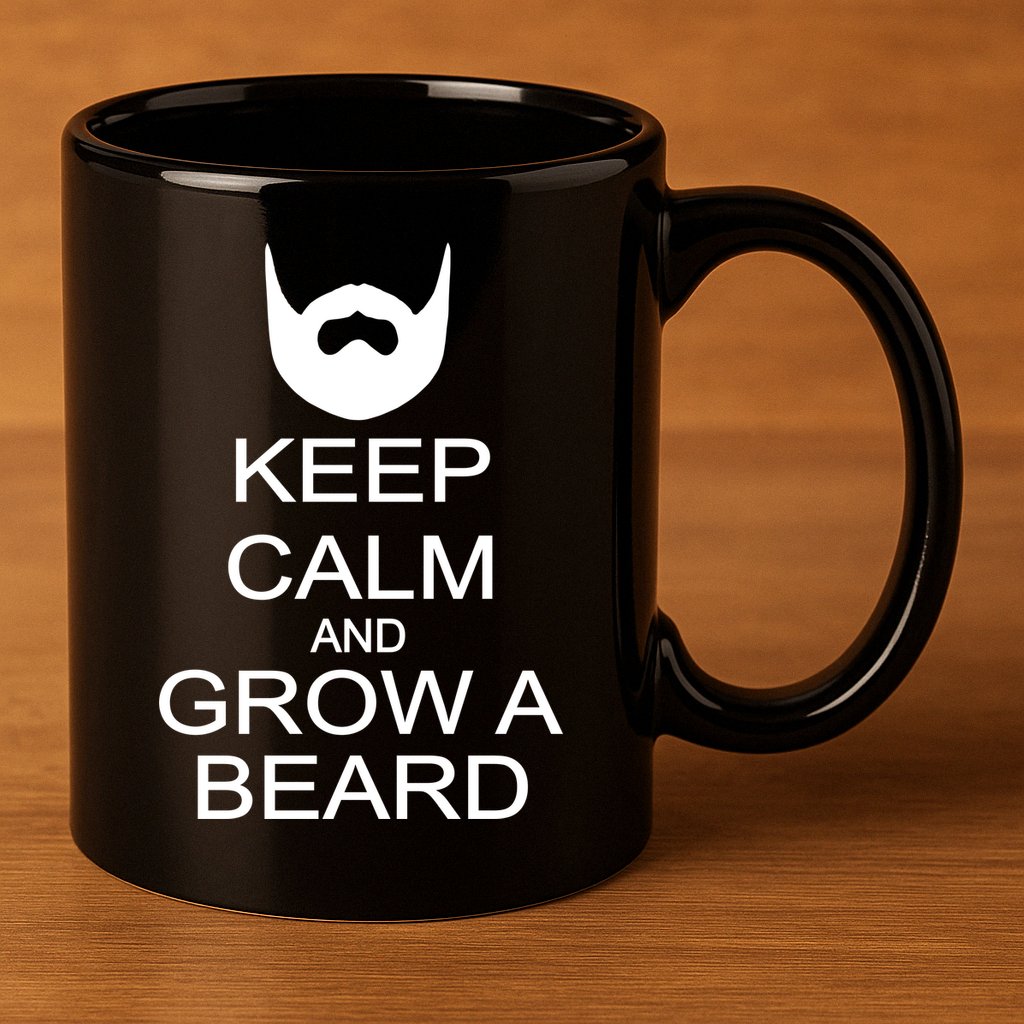 Keep Calm and Grow a Beard 11oz C Handle Ceramic Mug