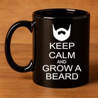 Keep Calm and Grow a Beard 11oz C Handle Ceramic Mug