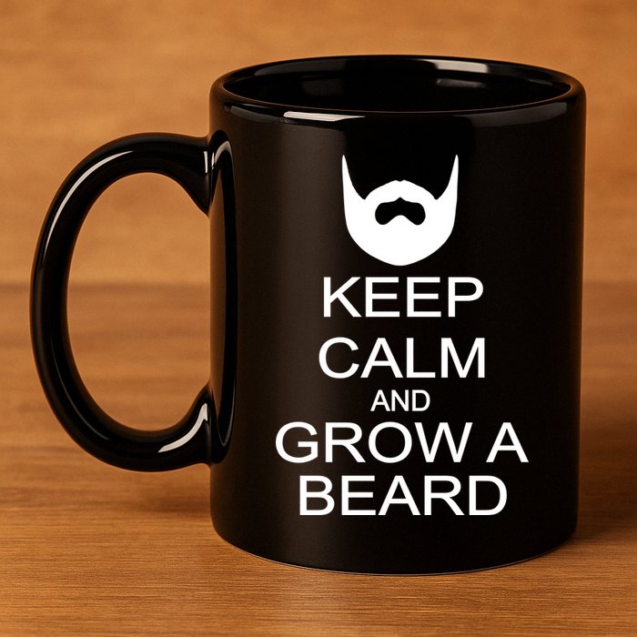 Keep Calm and Grow a Beard 11oz C Handle Ceramic Mug